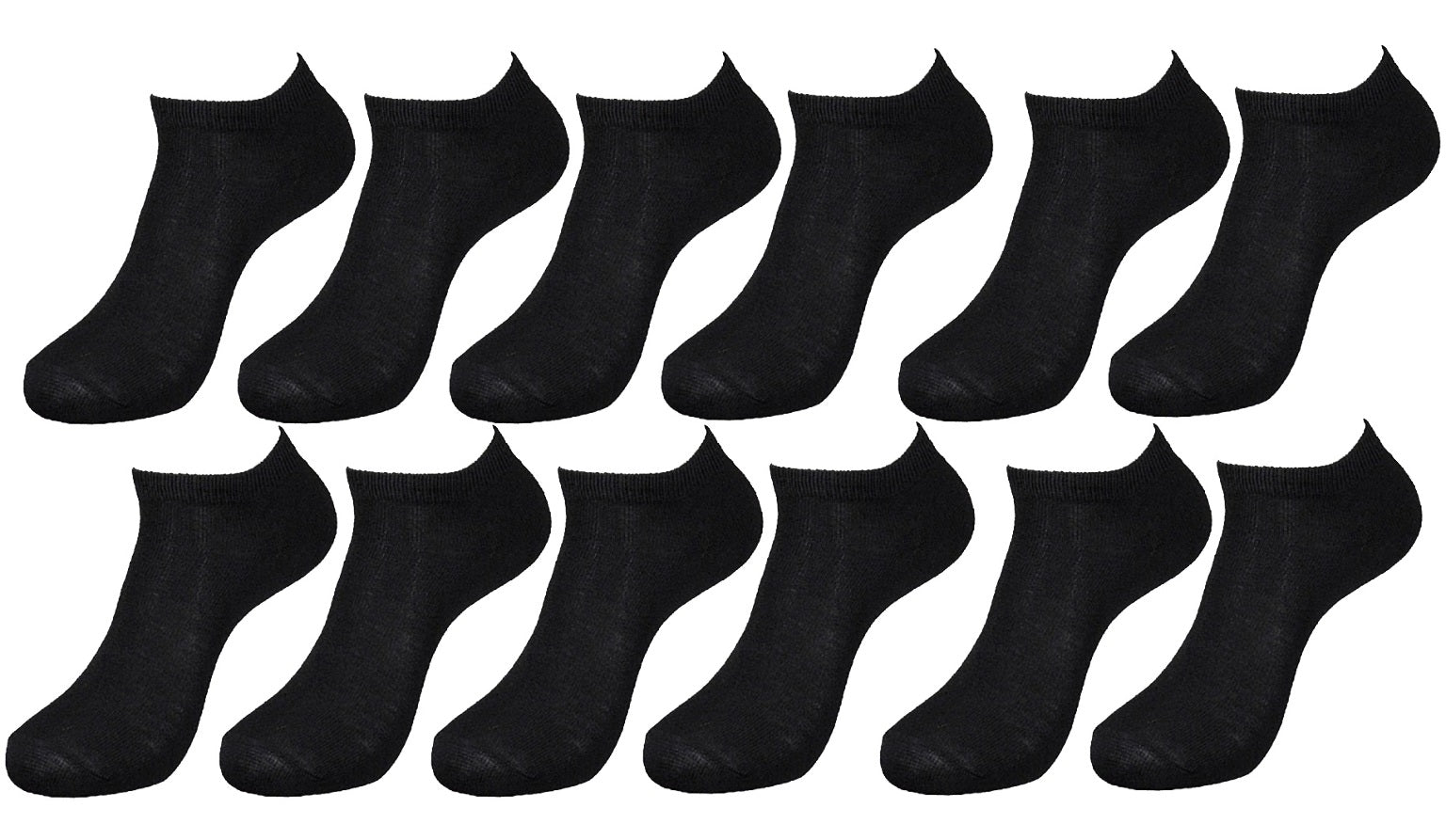 Kids Black Ankle Socks - Size 4-6