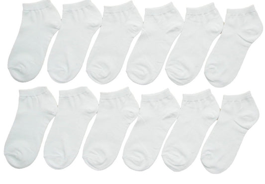 Unisex White Low Cut Socks - Size 9-11