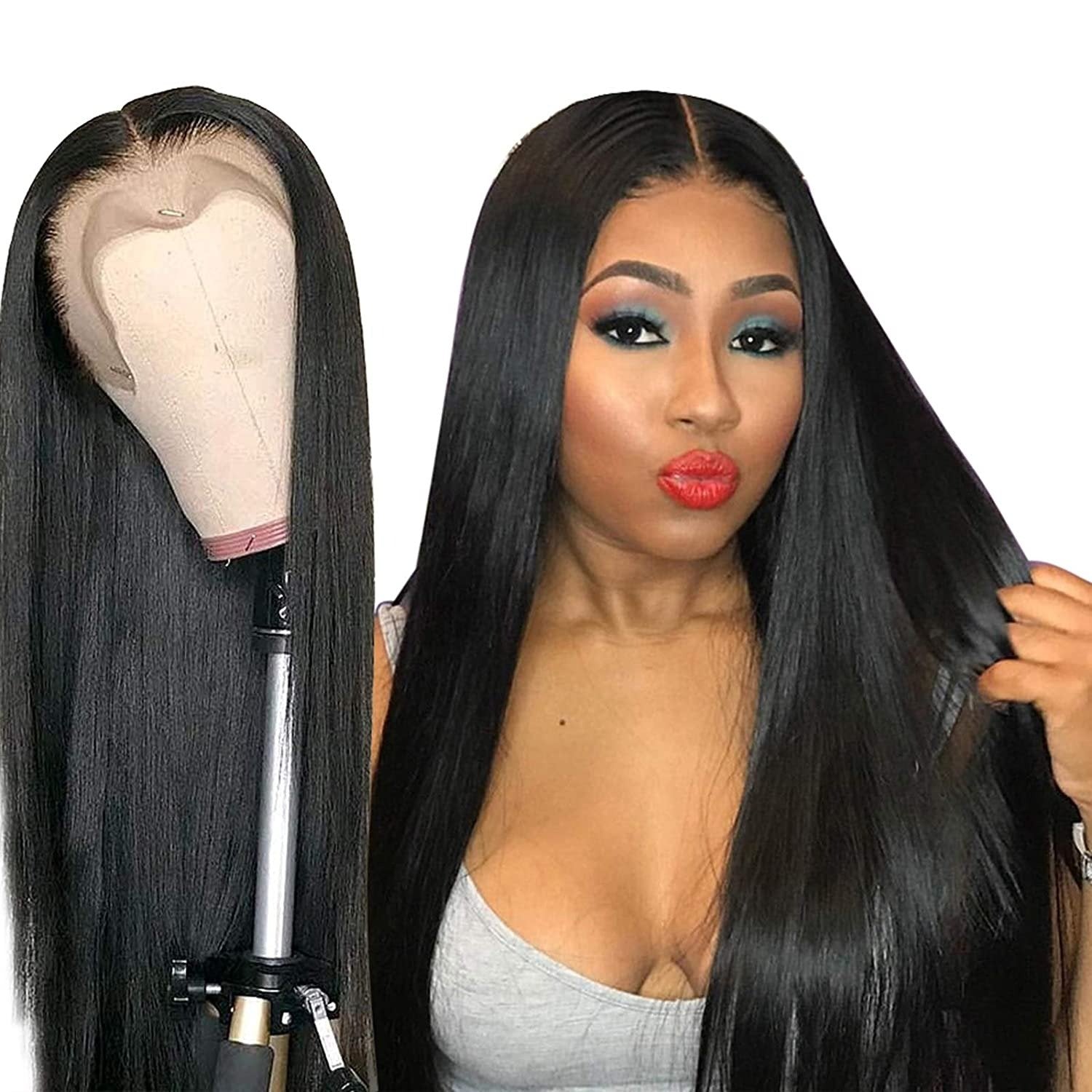 Transparent 13x1x6 Straight 13x4x1 T part Lace Frontal Human Hair WigsBrand Name: Beumax Hair Wigs Length: Long Weight: 260g-320g Texture: Straight Lace Wig Type: 13x1x6 and 13x4x1 Lace Wig Type: T part Part Material Grade: Remy Hair Material: Human Hair