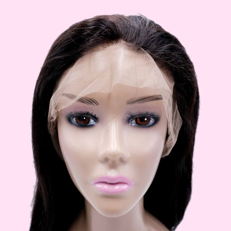 Straight Full Lace WigThis wig looks like it is growing from the scalp! Can be cut, colored, and styled to your desire. The best thing about a full lace wig is it can be parted ANYWHERE!Product DescriptionHair: Natural 1B Virgin Human HairSize: MediumDens